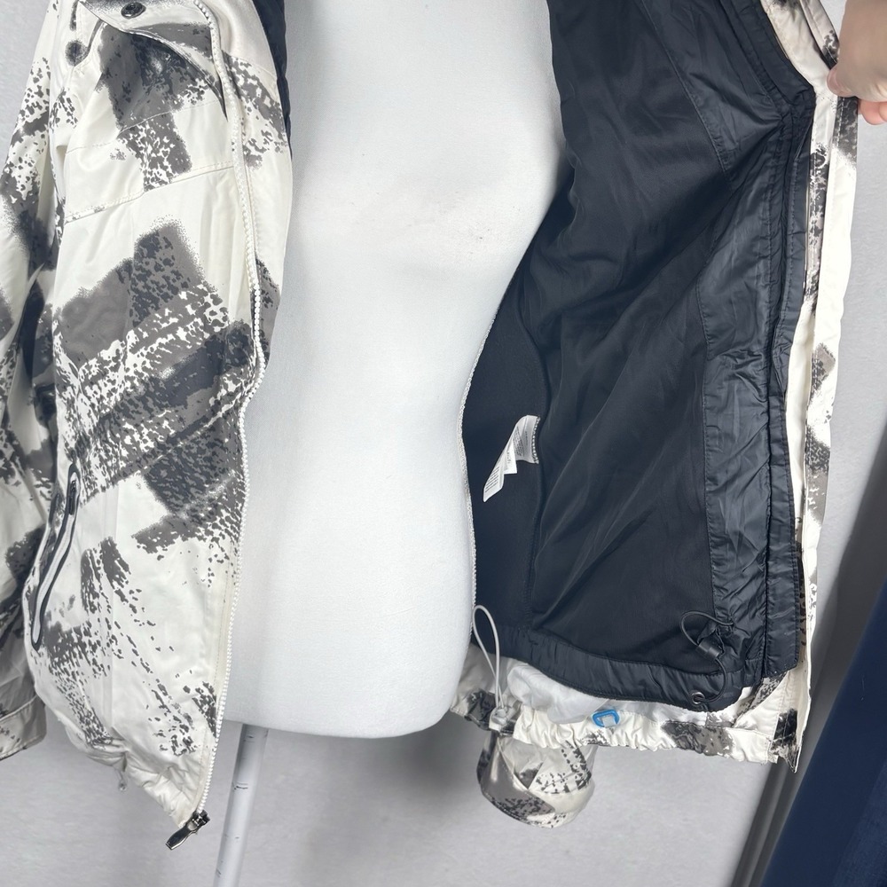 Columbia Interchange 3-in-1 Ski Jacket Size M Omni Tech Zip Gray Black Ivory Geo - Picture 8 of 16